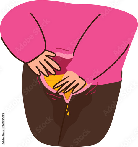 bladder disease. Urinary tract infection Illustration