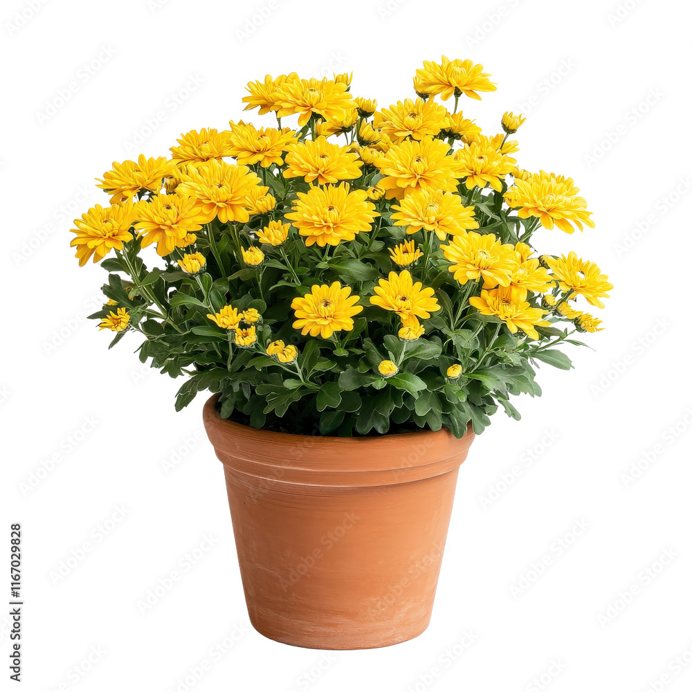 custom made wallpaper toronto digitalBright yellow chrysanthemums in terracotta pot create cheerful and vibrant display, perfect for enhancing any garden or indoor space