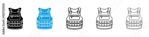 Bulletproof vest icons