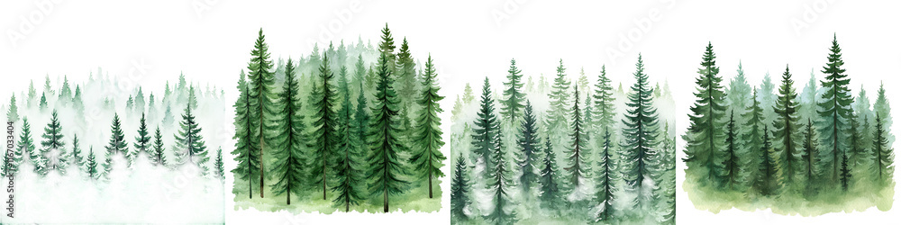 Enchanting winter wonderland scene of towering evergreen pine spruce and fir trees blanketed in snow against a misty atmospheric mountain forest landscape Serene peaceful Enchanting winter wonderland scene of towering evergreen pine spruce and fir trees blanketed in snow against a misty atmospheric mountain forest landscape Serene peaceful