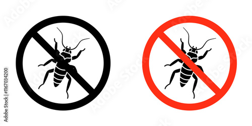 No parasitic insects sign vector