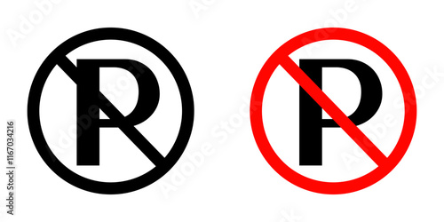 No parking sign vector