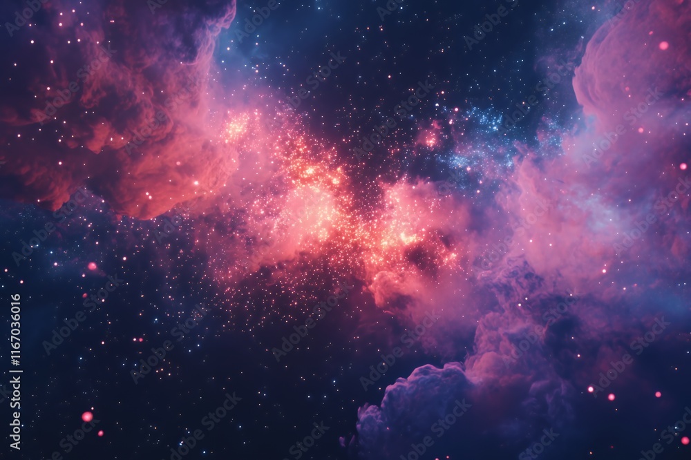 Cosmic Nebula Pink And Blue Hues Stellar Dust Cosmic Nebula Pink And Blue Hues Stellar Dust