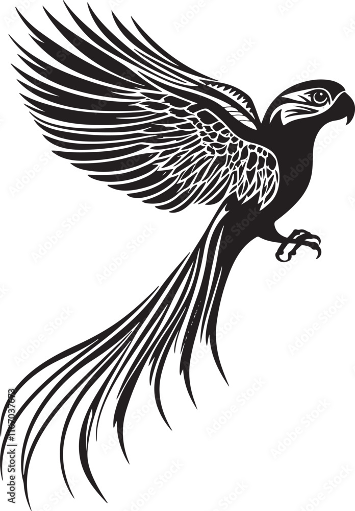Fototapeta premium Hen bird silhouette vector image 