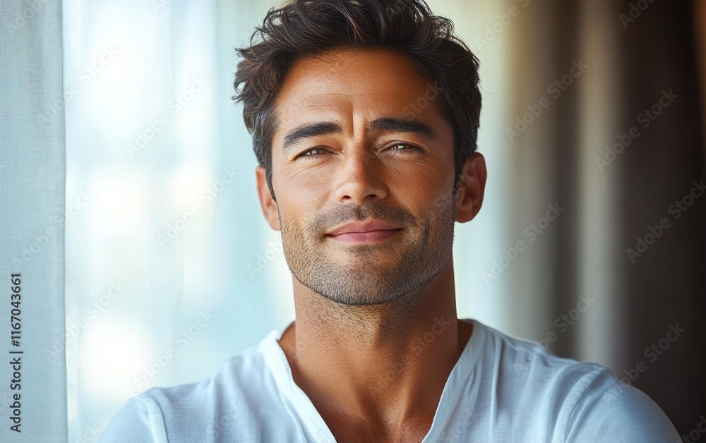 Portrait of a Handsome Senior Asian Man in White Shirt with Smile and Calm Expression Portrait of a Handsome Senior Asian Man in White Shirt with Smile and Calm Expression