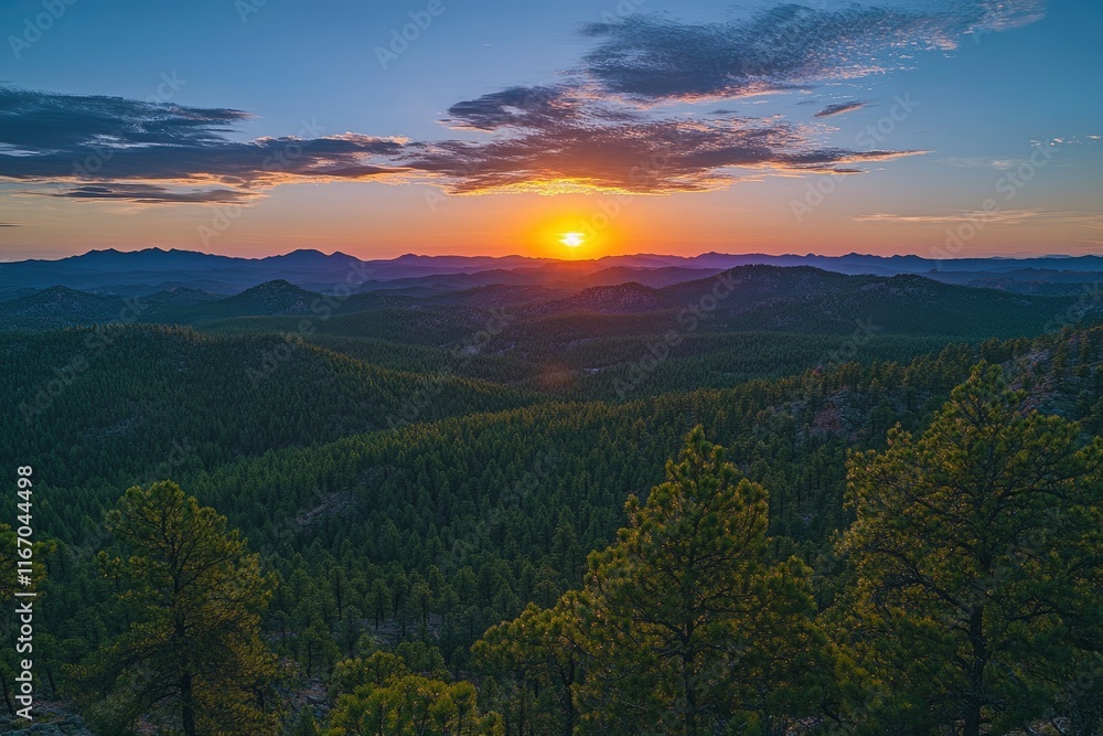 Obraz premium Aerial view of a dense tropical rainforest in the morning with fog and clouds on the mountain top, on a sunny day. Aerial photograph from a drone. High-resolution photography.