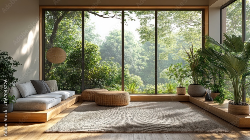 Bright and Airy Yoga Studio with Hardwood Floors and Minimalist Decor for Mindfulness and Meditation Bright and Airy Yoga Studio with Hardwood Floors and Minimalist Decor for Mindfulness and Meditation