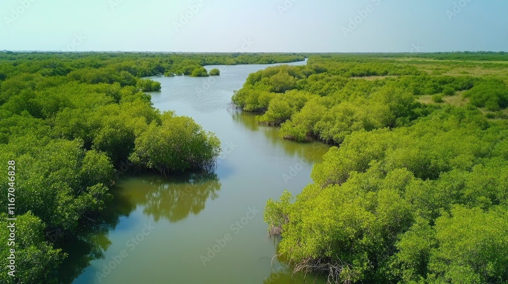 Aerial view of a mangrove forest in a swamp, a top-down perspective. A green jungle with a blue river or lake, a natural landscape background. Use an aerial drone camera to capture a bird's-eye Aerial view of a mangrove forest in a swamp, a top-down perspective. A green jungle with a blue river or lake, a natural landscape background. Use an aerial drone camera to capture a bird's-eye