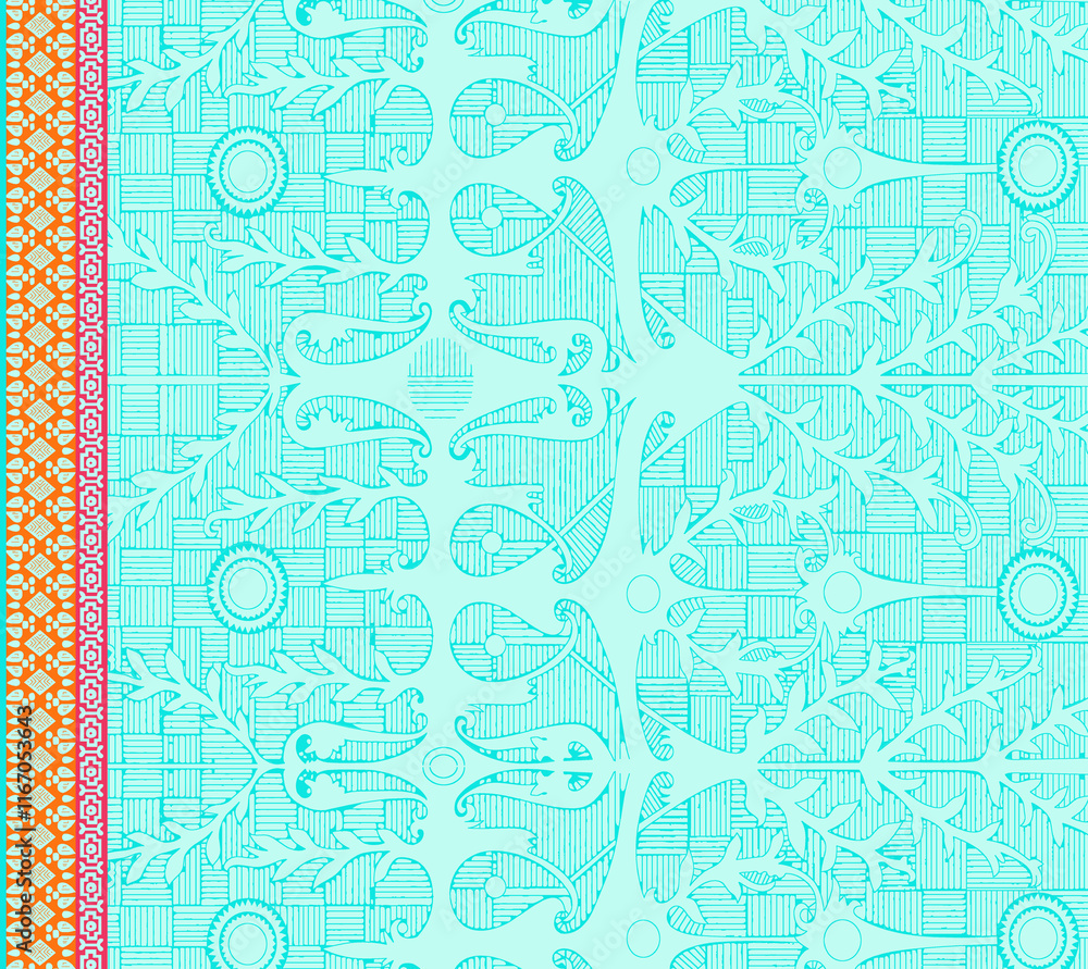 Fototapeta premium Aurora Abstract - Digital Abstract Allover Pattern Designs