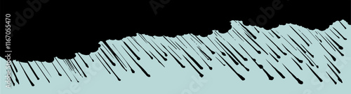 Vector drawing. Heavy rain with hail
