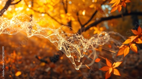 autumn leaves on the tree