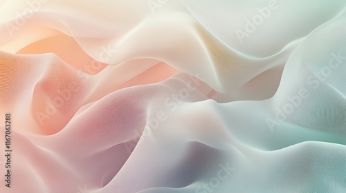 Abstract Pastel Waves Soft Gentle Flowing Texture