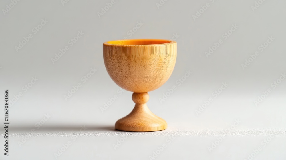 Wooden lemon tea glass toy with a smooth finish designed for decorative purposes on a neutral background. Wooden lemon tea glass toy with a smooth finish designed for decorative purposes on a neutral background.
