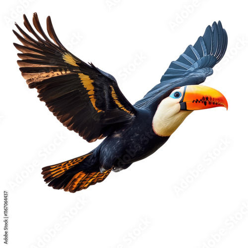 PNG Animal flying bird beak white background photo