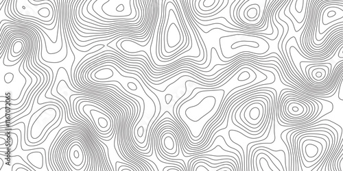 Abstract topographic contours map background. Panorama view gradient multicolor wave curve lines banner background design.