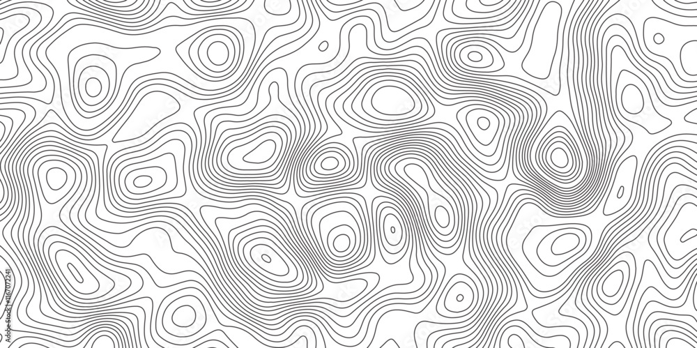 Abstract topographic contours map background. Panorama view gradient multicolor wave curve lines banner background design.