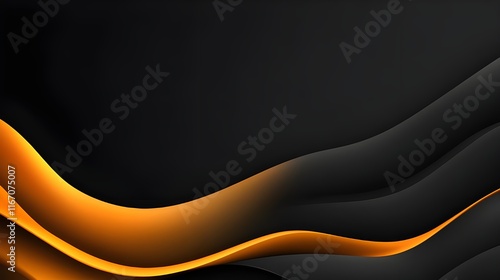 ultra minimalistic modern in sketch style orange and black, laptop and success, forex trading fractals, deep dark shadows photo