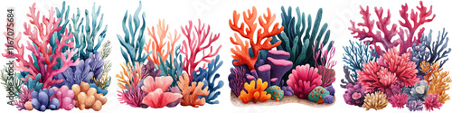 Vibrant Underwater Coral Reef Ecosystem with Diverse Marine Life