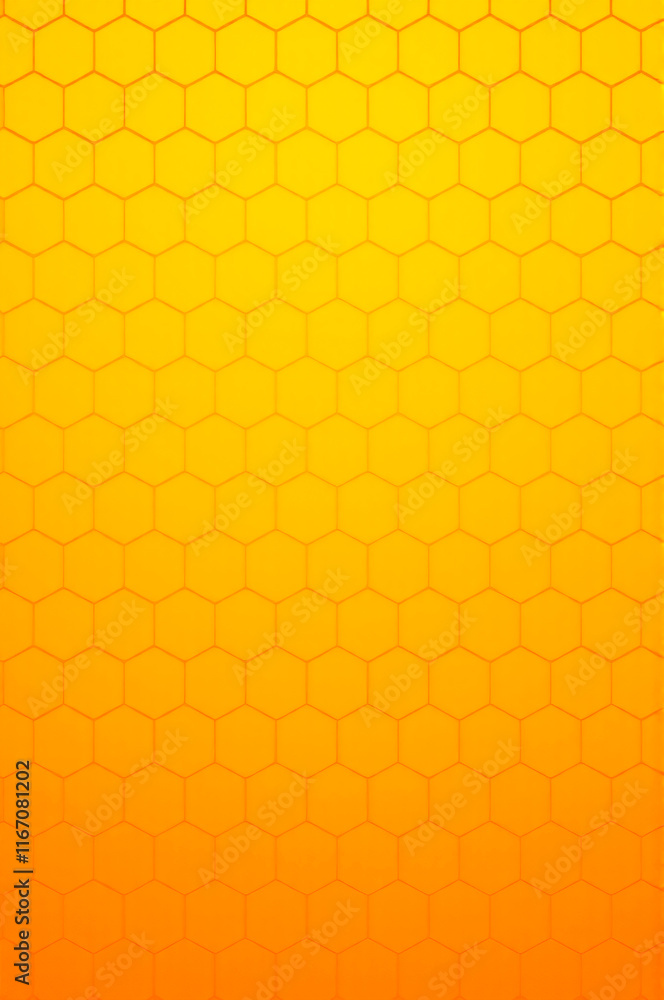 A repeating honeycomb pattern in shades of yellow and orange A repeating honeycomb pattern in shades of yellow and orange
