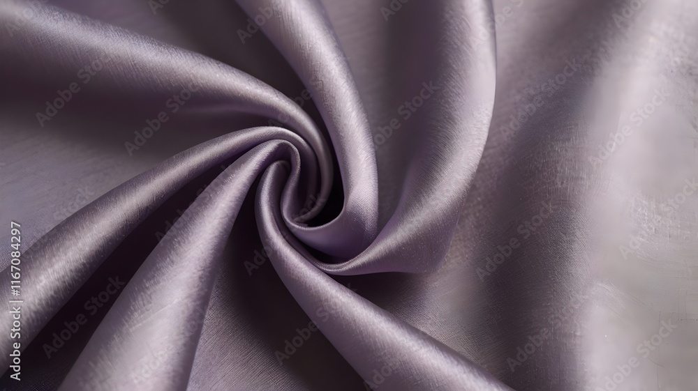 Fototapeta premium Close-up of smooth, flowing light purple fabric, with soft folds and highlights.