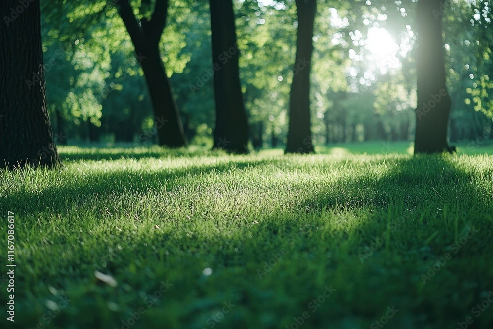 Beautiful green grass in the park with trees and a sunlit background, captured with a wide-angle lens.color grading, soft shadows, and a clean, sharp focus digital backdrop. This is a high-quality Beautiful green grass in the park with trees and a sunlit background, captured with a wide-angle lens.color grading, soft shadows, and a clean, sharp focus digital backdrop. This is a high-quality