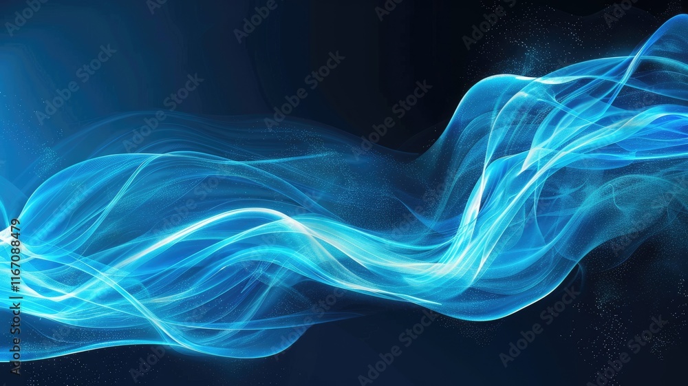 Obraz premium Abstract vivid colorful wave flowing express energetic texture. Seamless texture of vividness curve swirling convey sense of harmony and wonderful scene perfect for effect and graphic design. AIG53.
