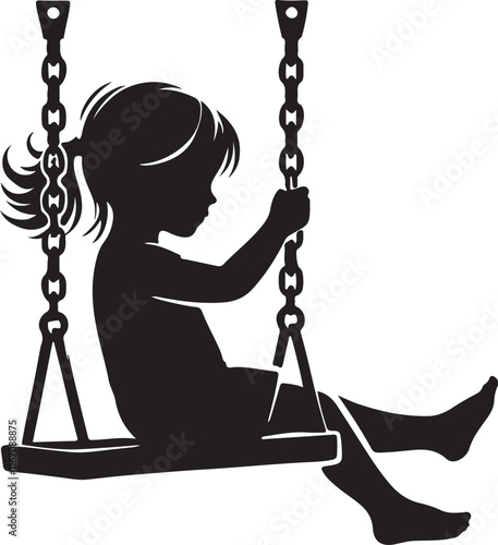 child on swing