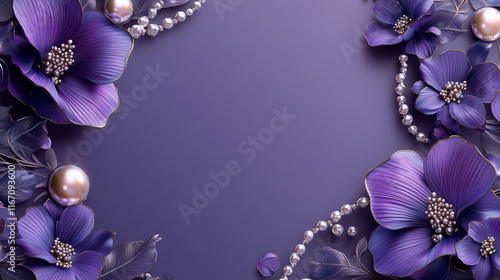 Gorgeous background wallpaper of purple flower pearls