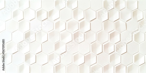 White background with a pattern of hexagons