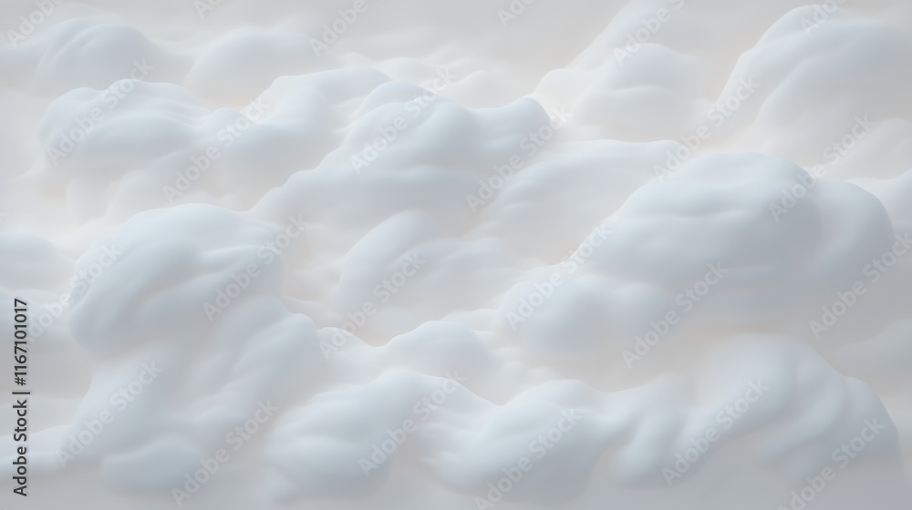 Fototapeta premium Soft white cloud-like texture on a smooth gradient background. dreamy atmosphere and abstract design