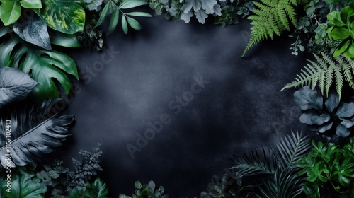 Wallpaper Mural Dark tropical leaves on black background. luxury branding and decoration Torontodigital.ca