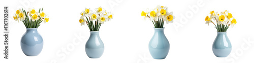 Wallpaper Mural Delicate Daffodil Bouquet Blooming in Pastel Vase Creating Peaceful Spring Atmosphere Torontodigital.ca