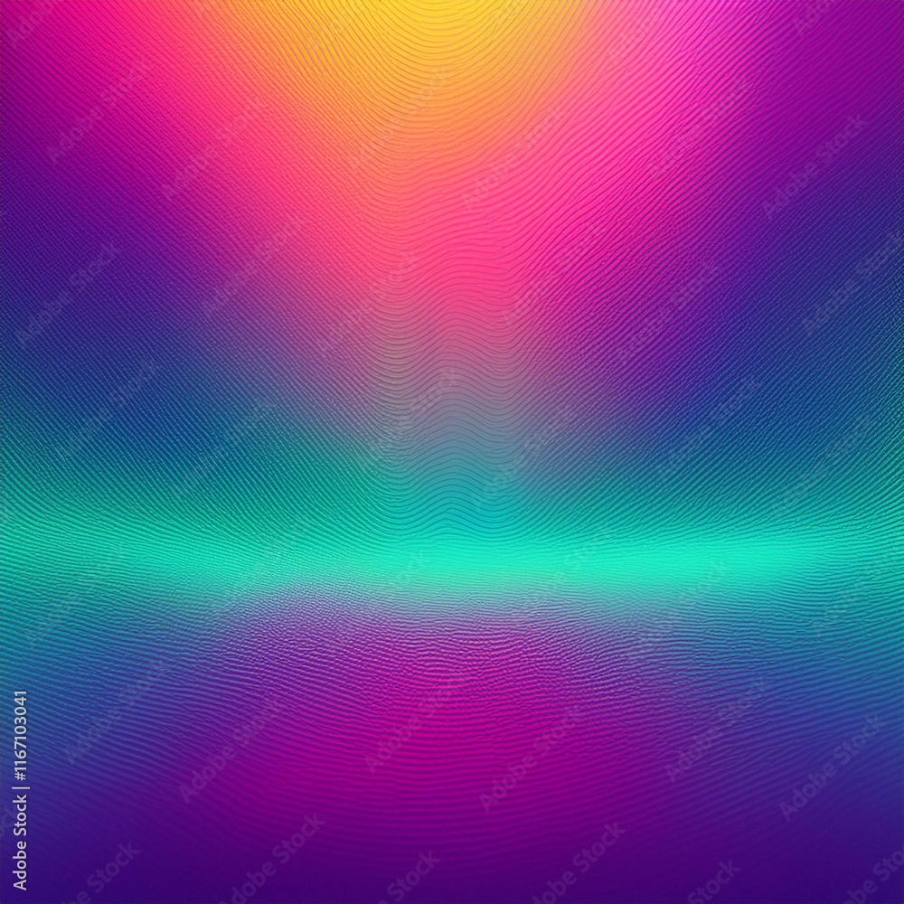 Vibrant abstract neon color gradient with noise texture effect. Modern blurred colourful trendy grainy