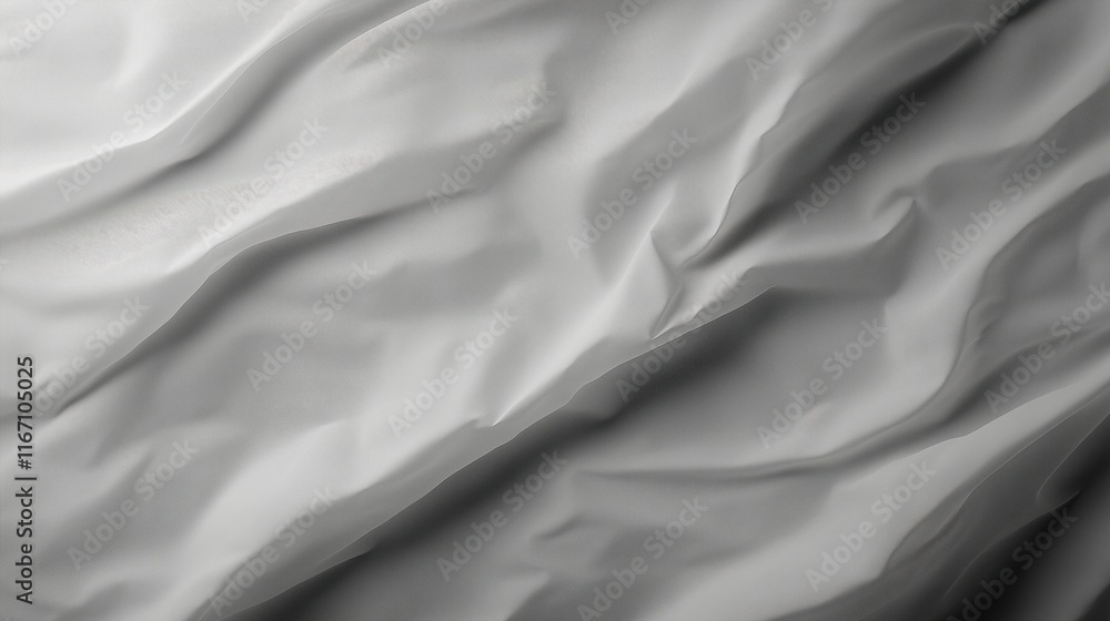 Obraz premium Monochromatic textured white waves creating depth. modern artistic visuals