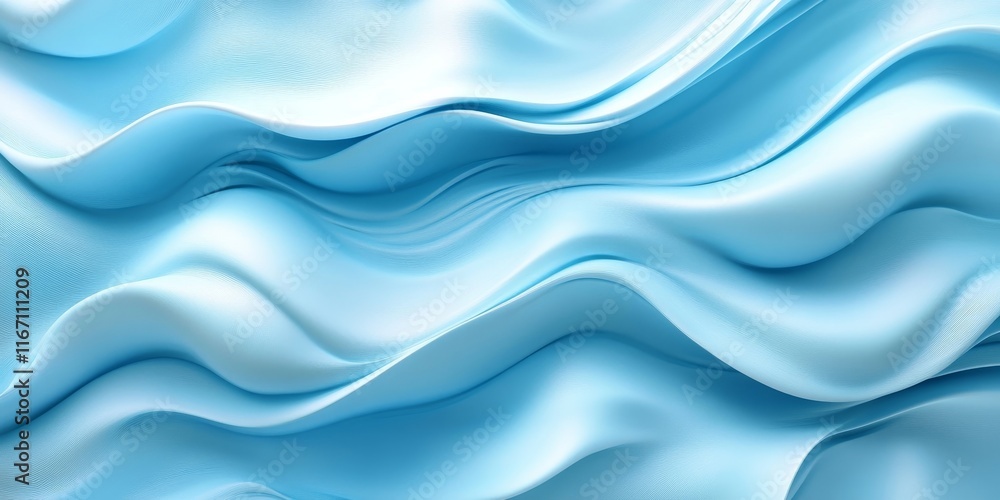 Abstract light blue waves with radiant glowing streaks, Generative AI Abstract light blue waves with radiant glowing streaks, Generative AI