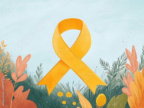 Pink ribbon cancer symbol illustration photo