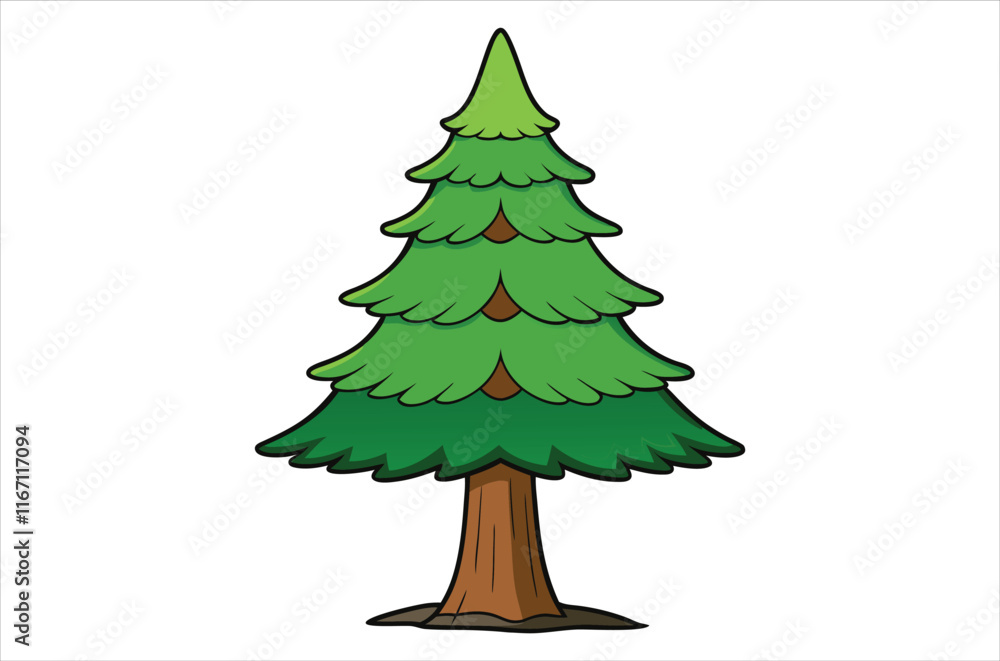 Fototapeta premium cedar vector, icon vector illustration, cedar silhouette of a cedar isolated on a white background, eps, png, svg, vector,