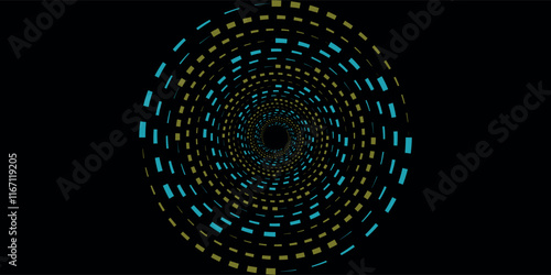 Spiral sound wave rhythm line dynamic abstract vector background. vector illustration