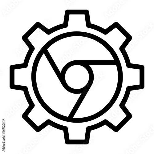 browser settings line icon