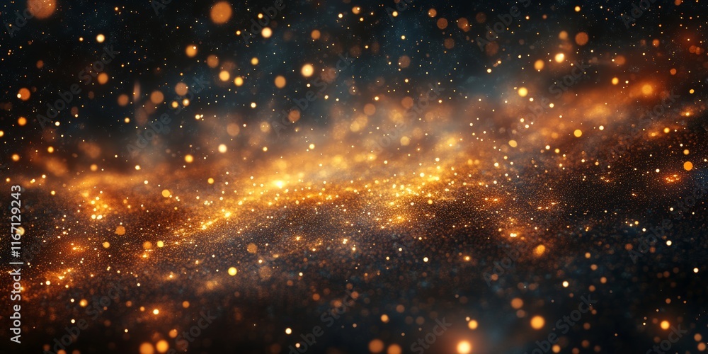 Fototapeta premium Surreal glowing star clusters with deep space textures, Generative AI
