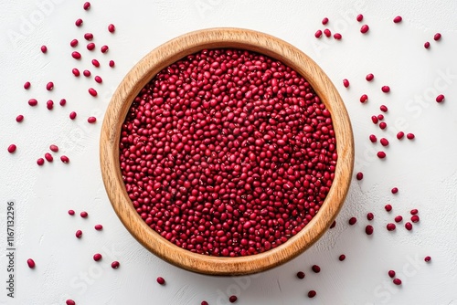 red beans isolated on white background  photo