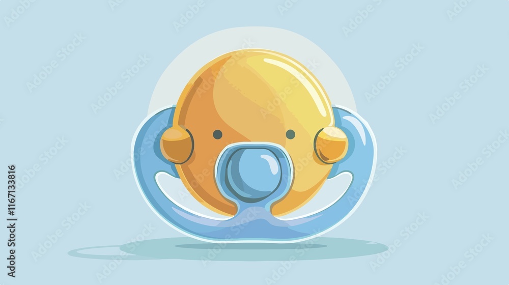 Fototapeta premium Cute Baby Pacifier Vector Isolated Illustration for Designs