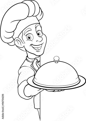 A chef or baker cartoon coo...