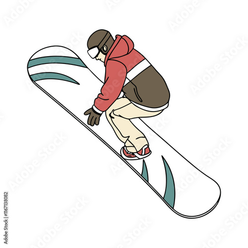 skier on a snowboard