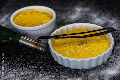 Obraz na plátně Crème brûlée, creme brule
