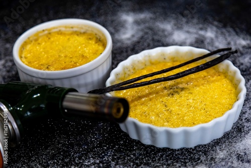 Obraz na plátně Crème brûlée, creme brule