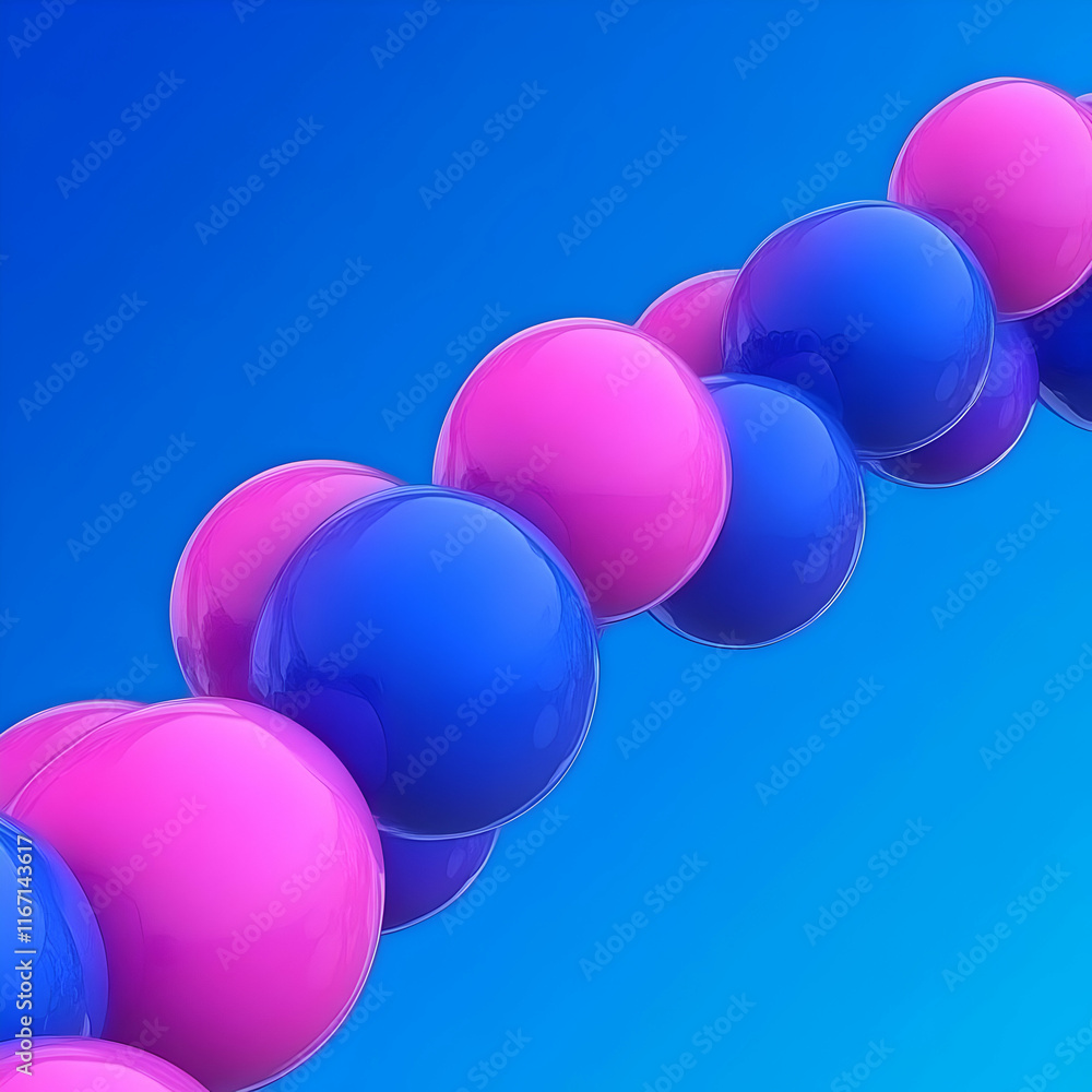 Abstract 3D Background Pink Blue Spheres Abstract 3D Background Pink Blue Spheres