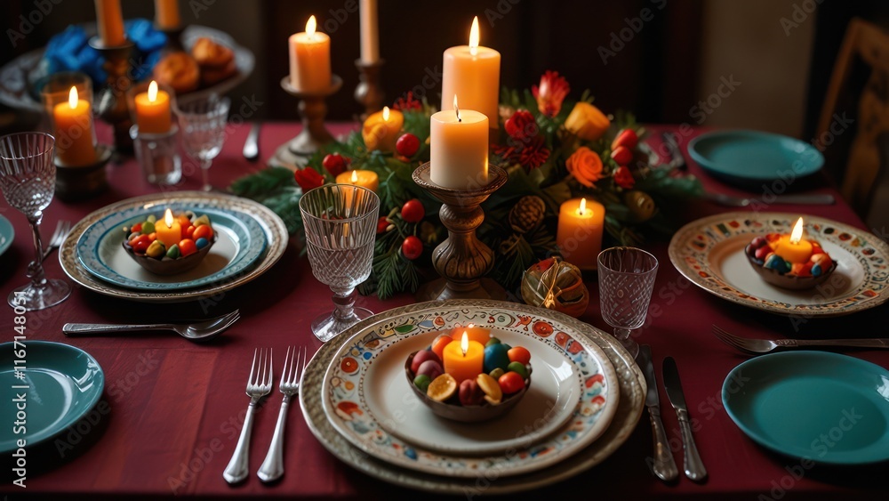 christmas decoration with candles and decorations christmas decoration with candles and decorations