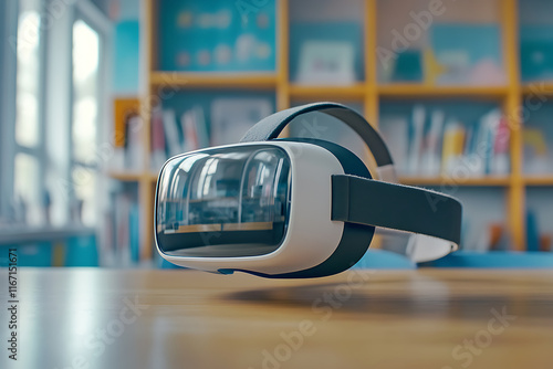 VR Headset in a Library - Immersive Virtual Experience photo