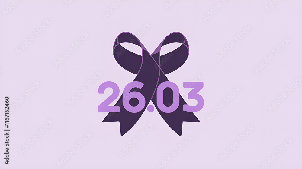 Lilac ribbon with the inscription Lilac ribbon with the inscription